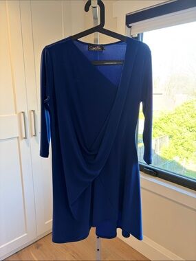 Simple Draped Cobalt Blue Women’s Tunic/ Dress